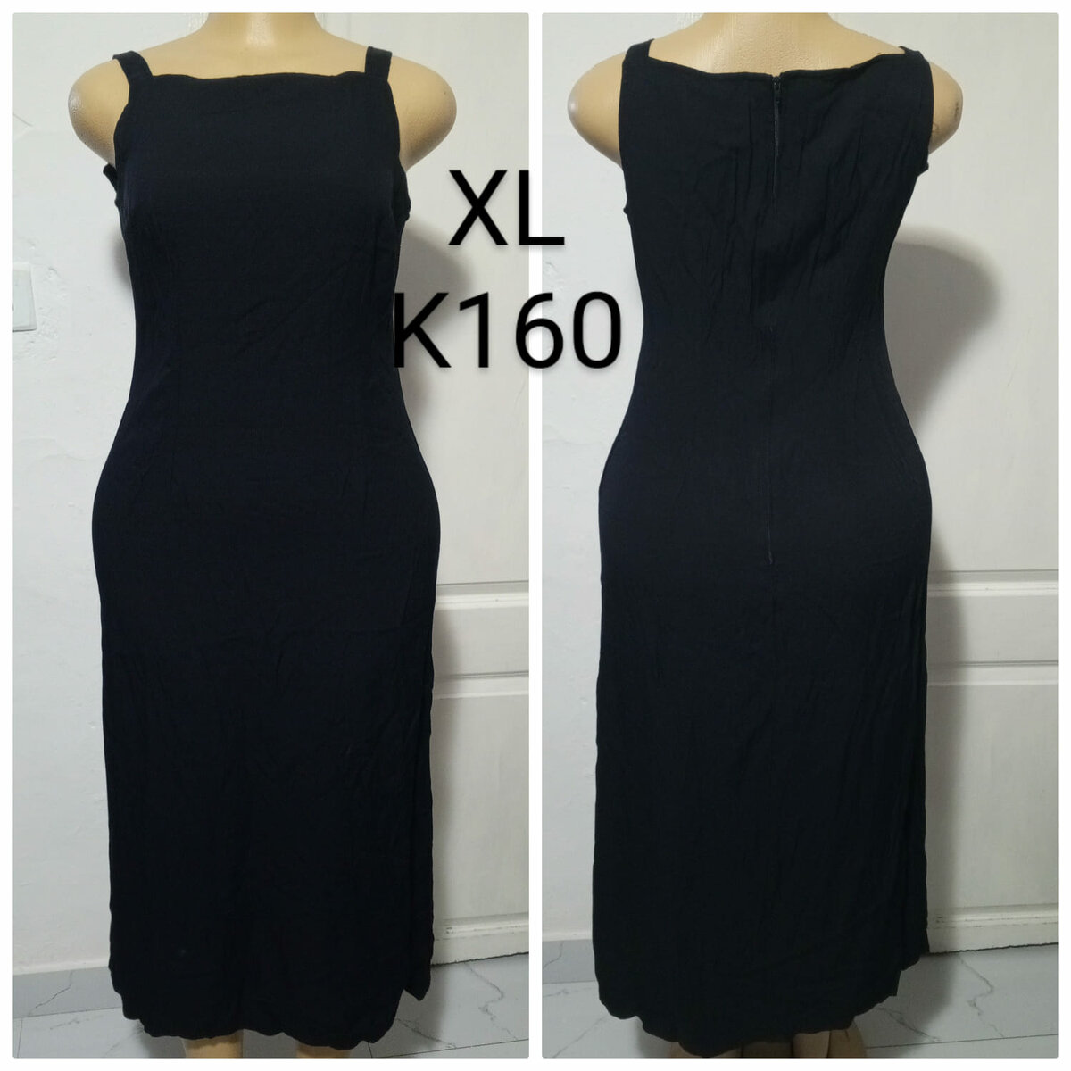 Women's dress black sleeveless, size XL