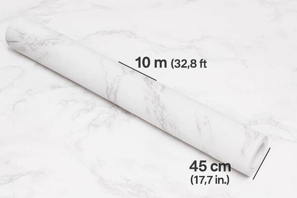 Papier Peint Adhésif Marbre Blanc