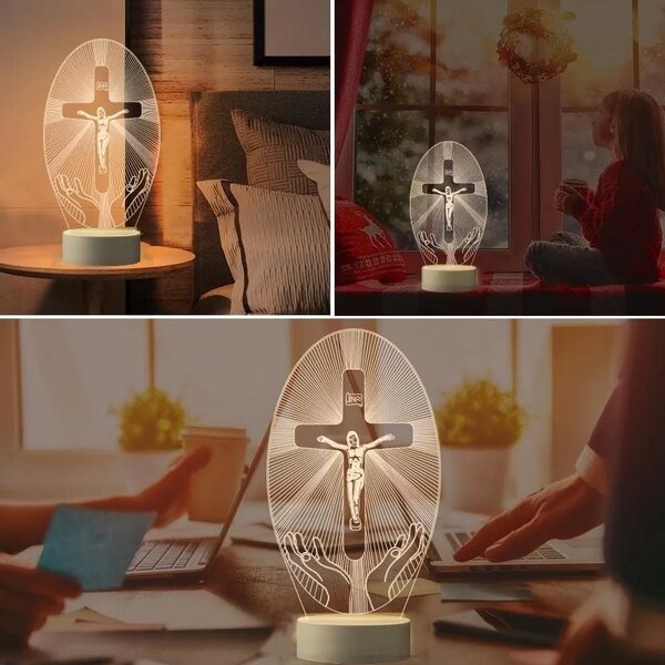 Lampe LED 3D Jésus