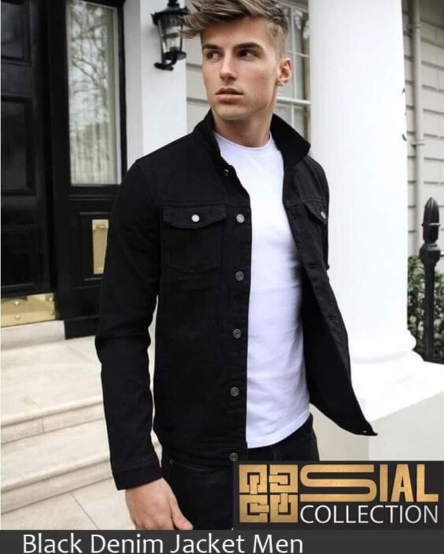 Black denim jacket