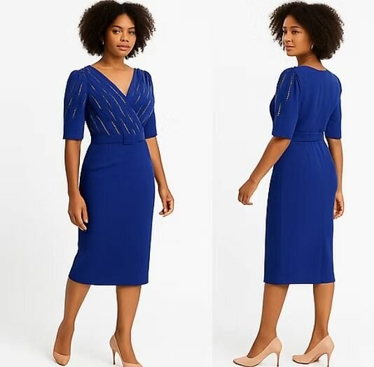 Robe bleu élégante soirée