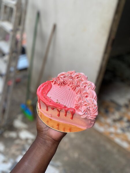 Gâteau Cœur Rose Délicieux