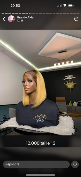 Perruque blonde naturel