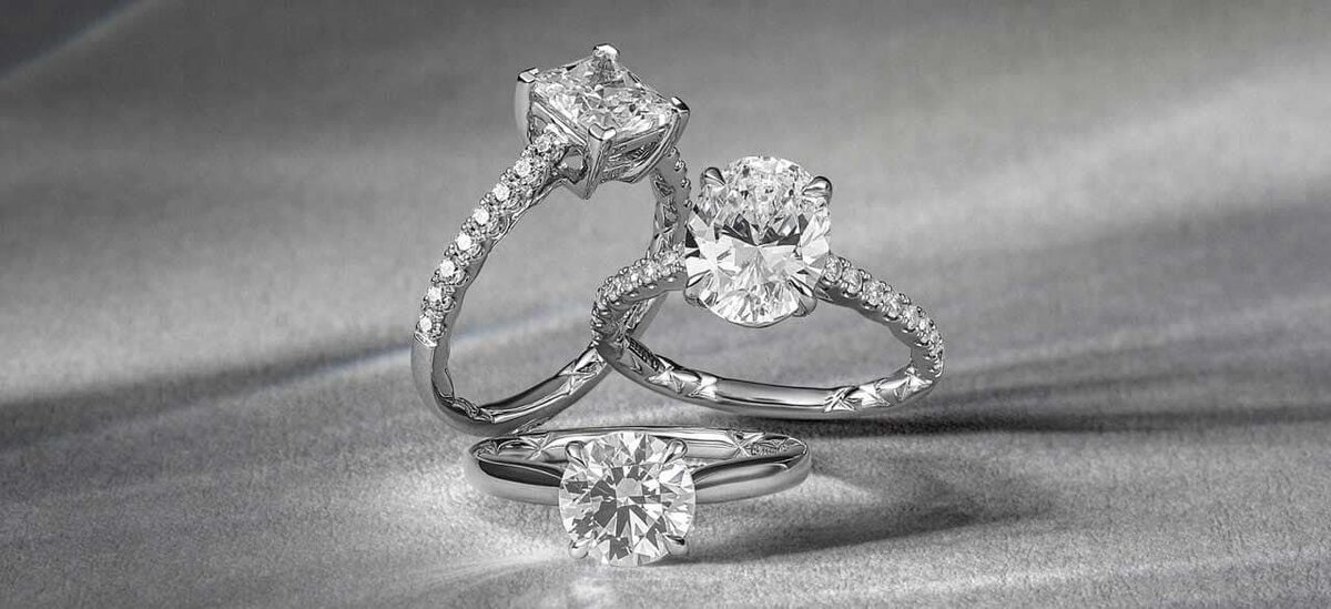Engagement and wedding rings