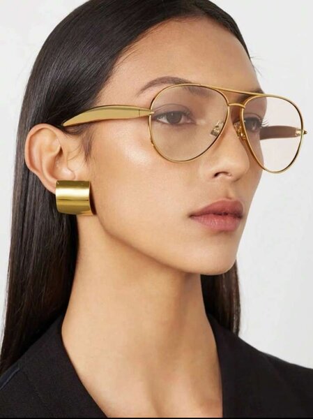 Lunettes aviateur dorées élégantes