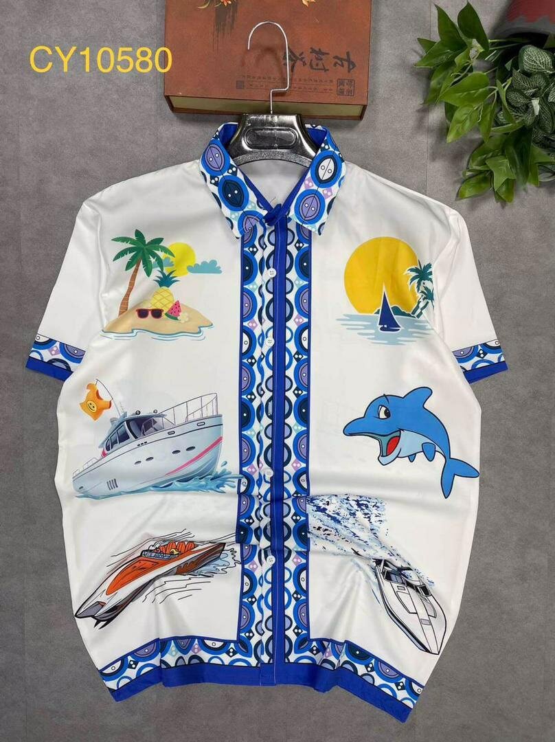Chemise à motifs colorés unisexe