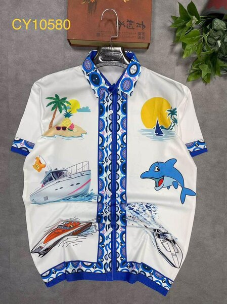 Chemise à motifs colorés unisexe