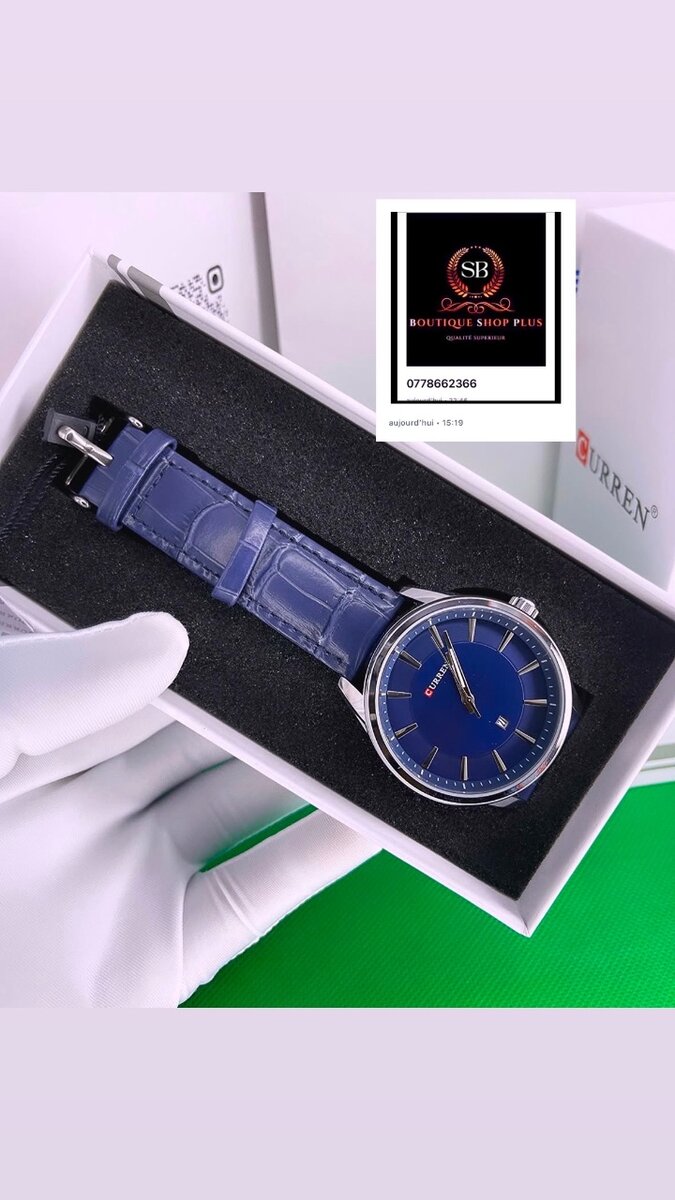 Montre Curen authentique avec sa boîte