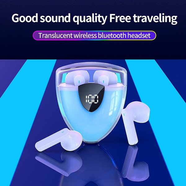 Écouteurs Bluetooth Translucides