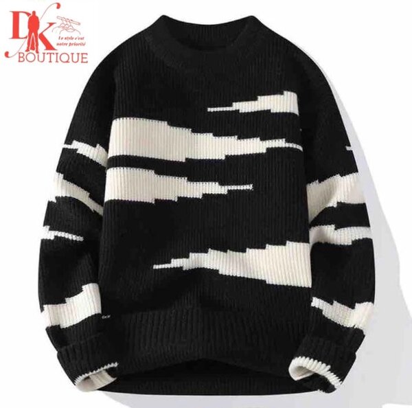 Pull à motif graphique chic