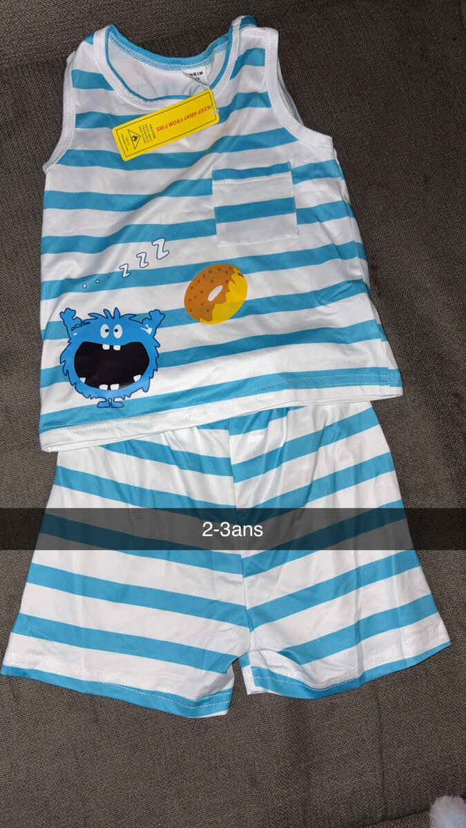 Pyjama Enfants Été 2-3 Ans