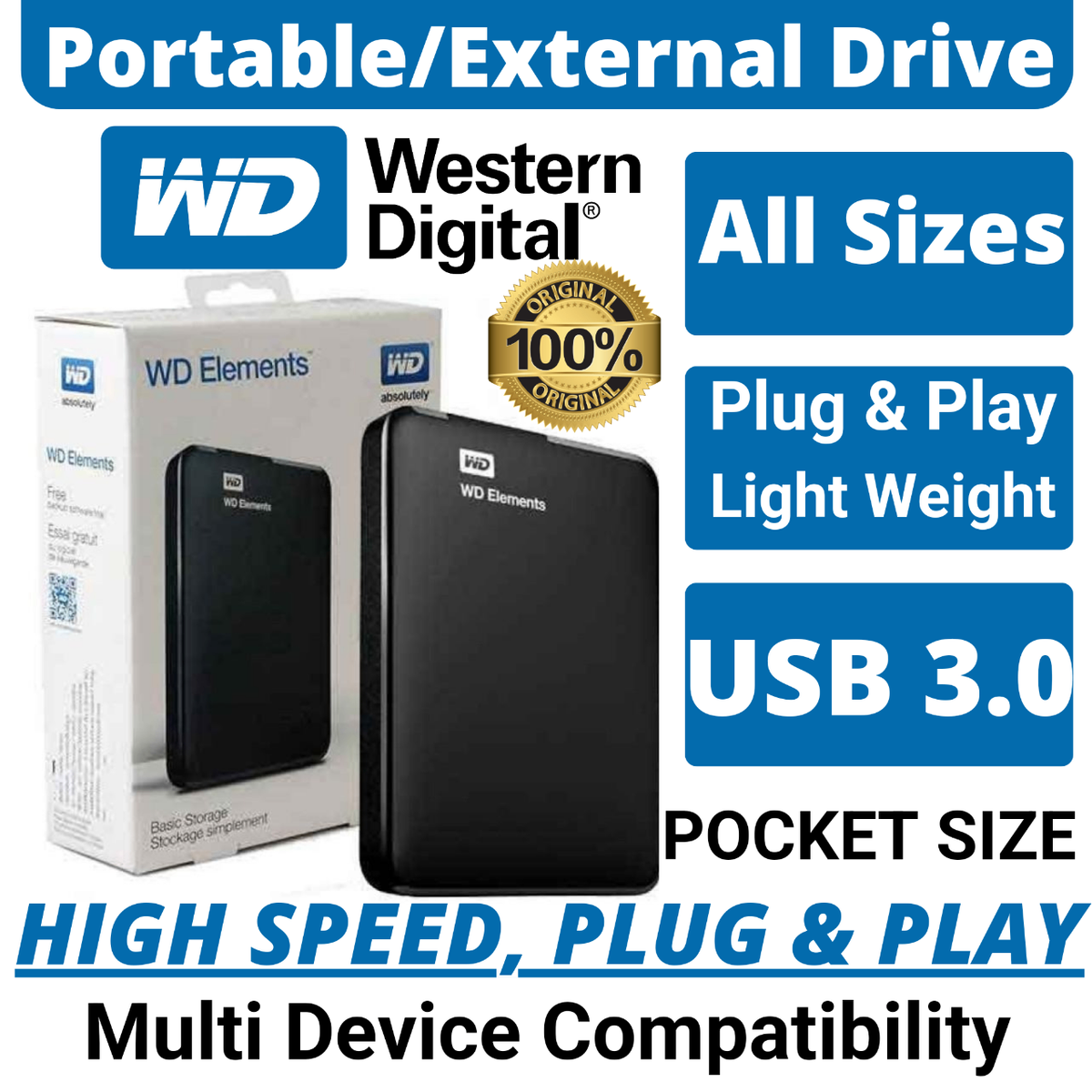 Western Digital Portable Hard Drives Usb 3.0