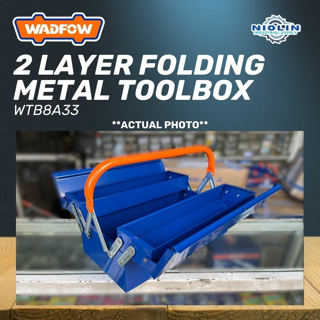 Boîte à outils pliante métal 2 niveaux