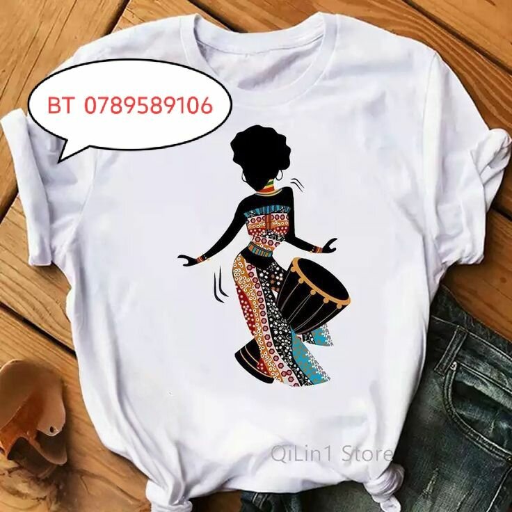 T-shirt artistique afro féminine