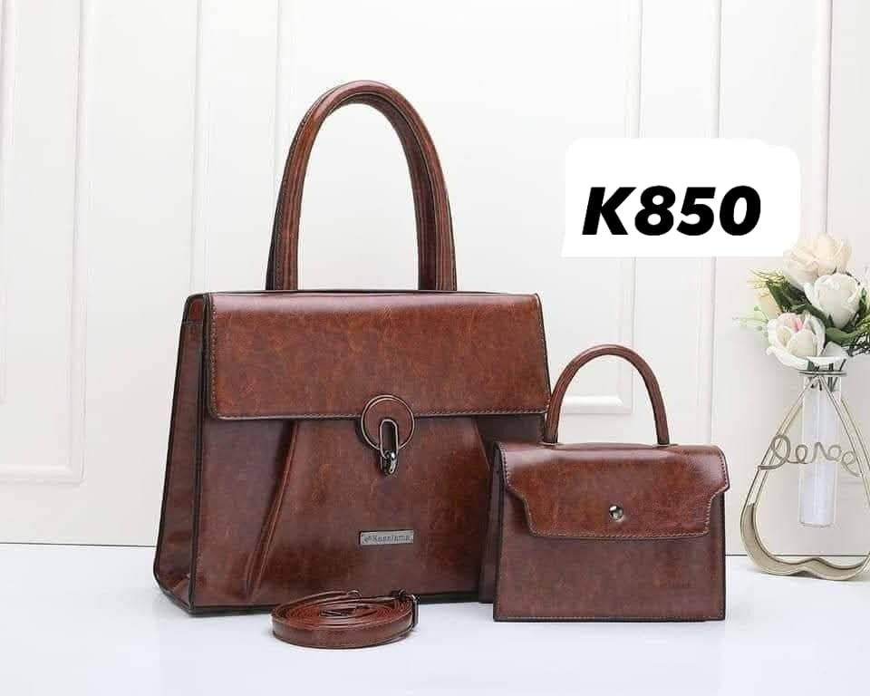 set of bags brown