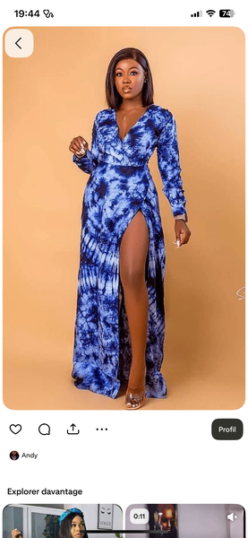 Robe longue tie-dye élégante