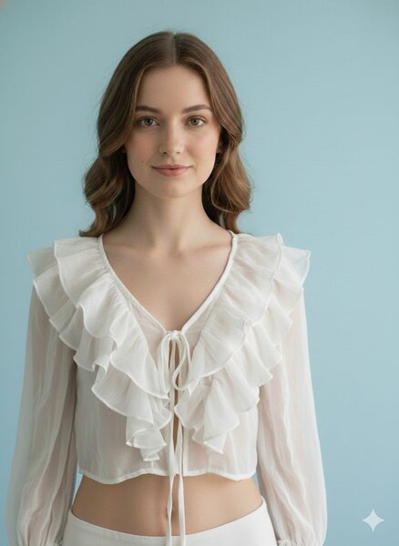 Blouse à volants élégante