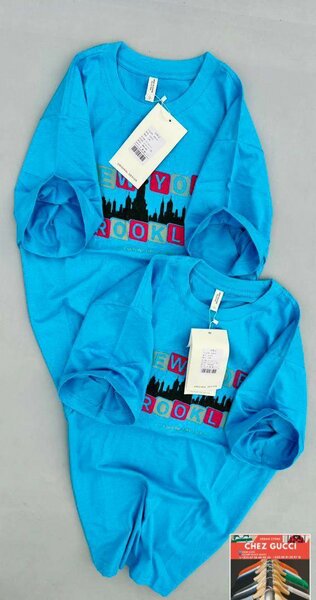 T-shirts assortis bleus