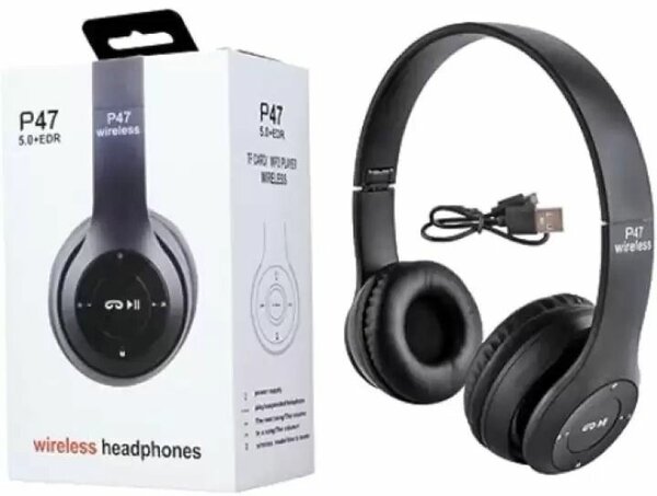P47 Wireless Bluetooth Foldable Headset With Microphone