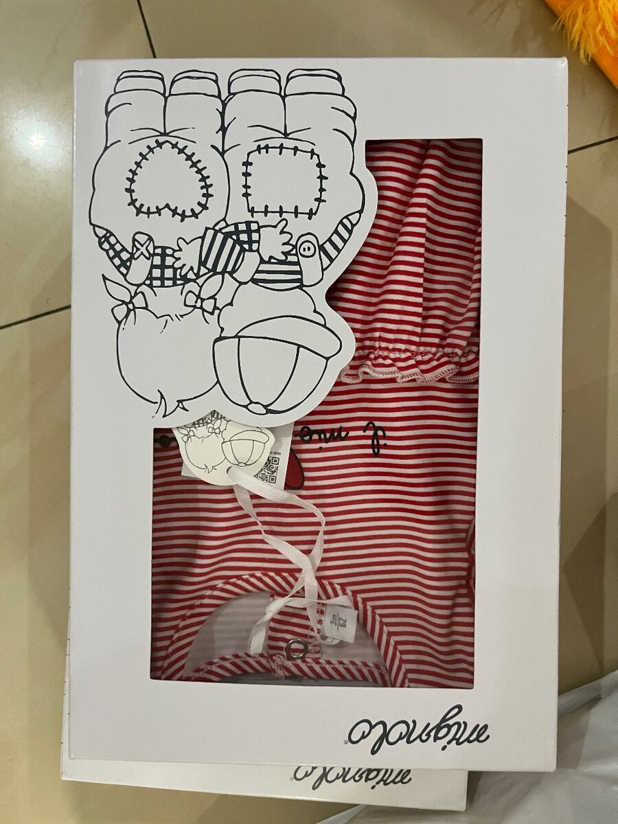 Robe bébé rayée rouge