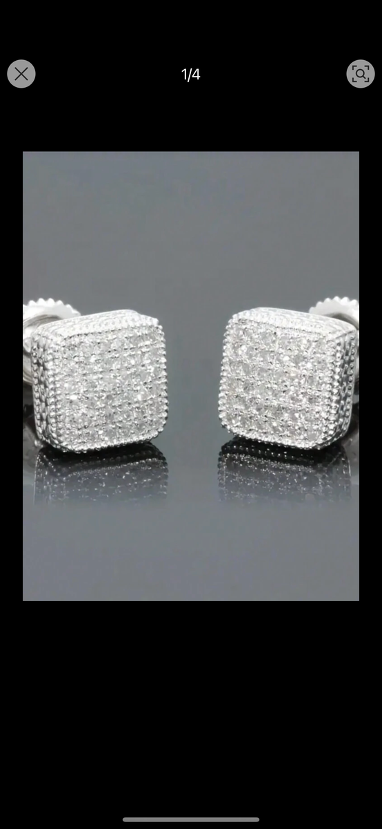 Boucles d'oreilles en argent brillantes