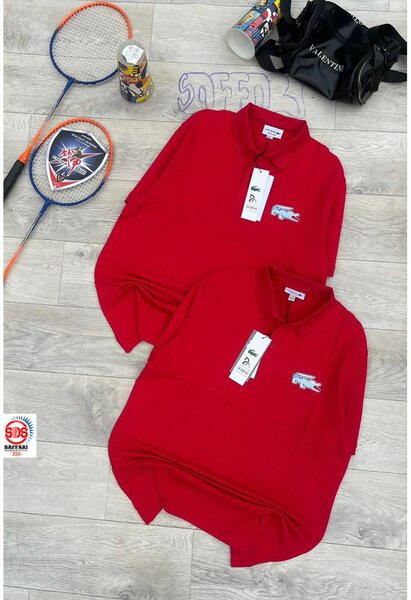 Polo rouge unisexe élégant