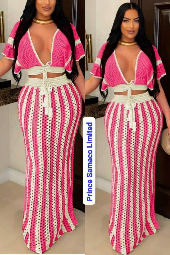 Robe Maxi Crochet Élégante