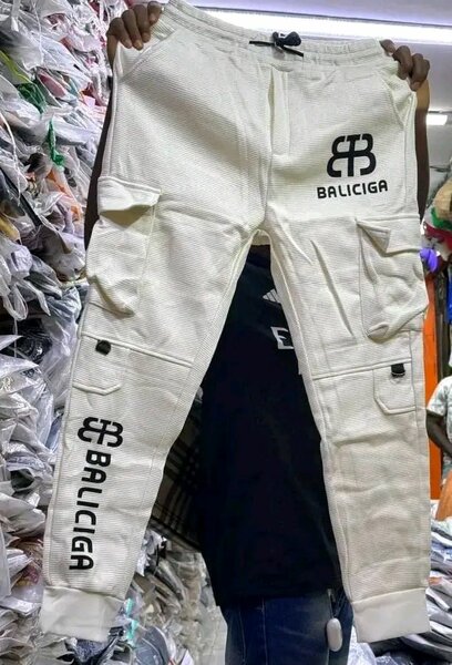 Pantalon Cargo Blanc Homme