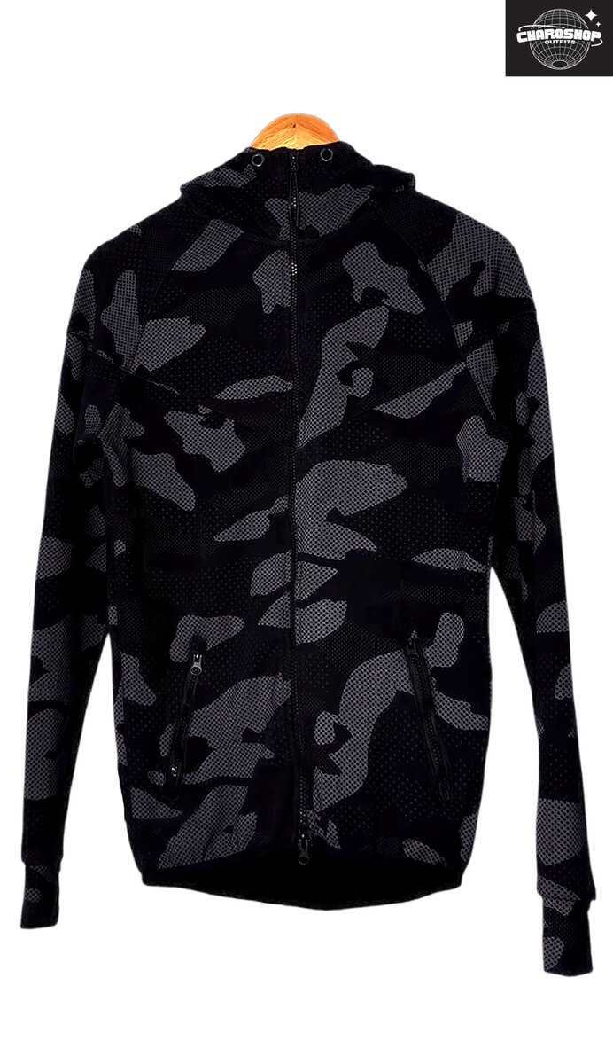 Veste à capuche treillis