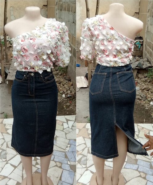 Jupe Crayon en Jean Élégante