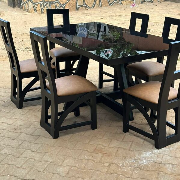 Table à manger moderne en verre