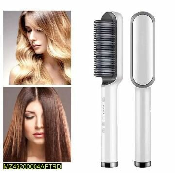 Hair straightener brush