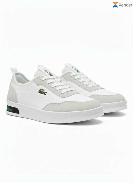 Baskets Lacoste blanches et bleues