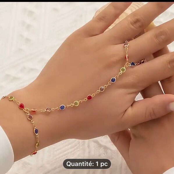 Bracelet de main multicolore