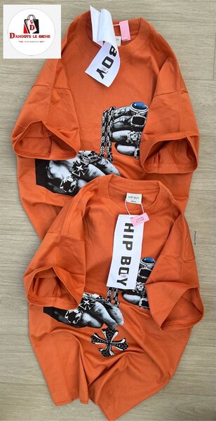 T-shirt orange pour homme