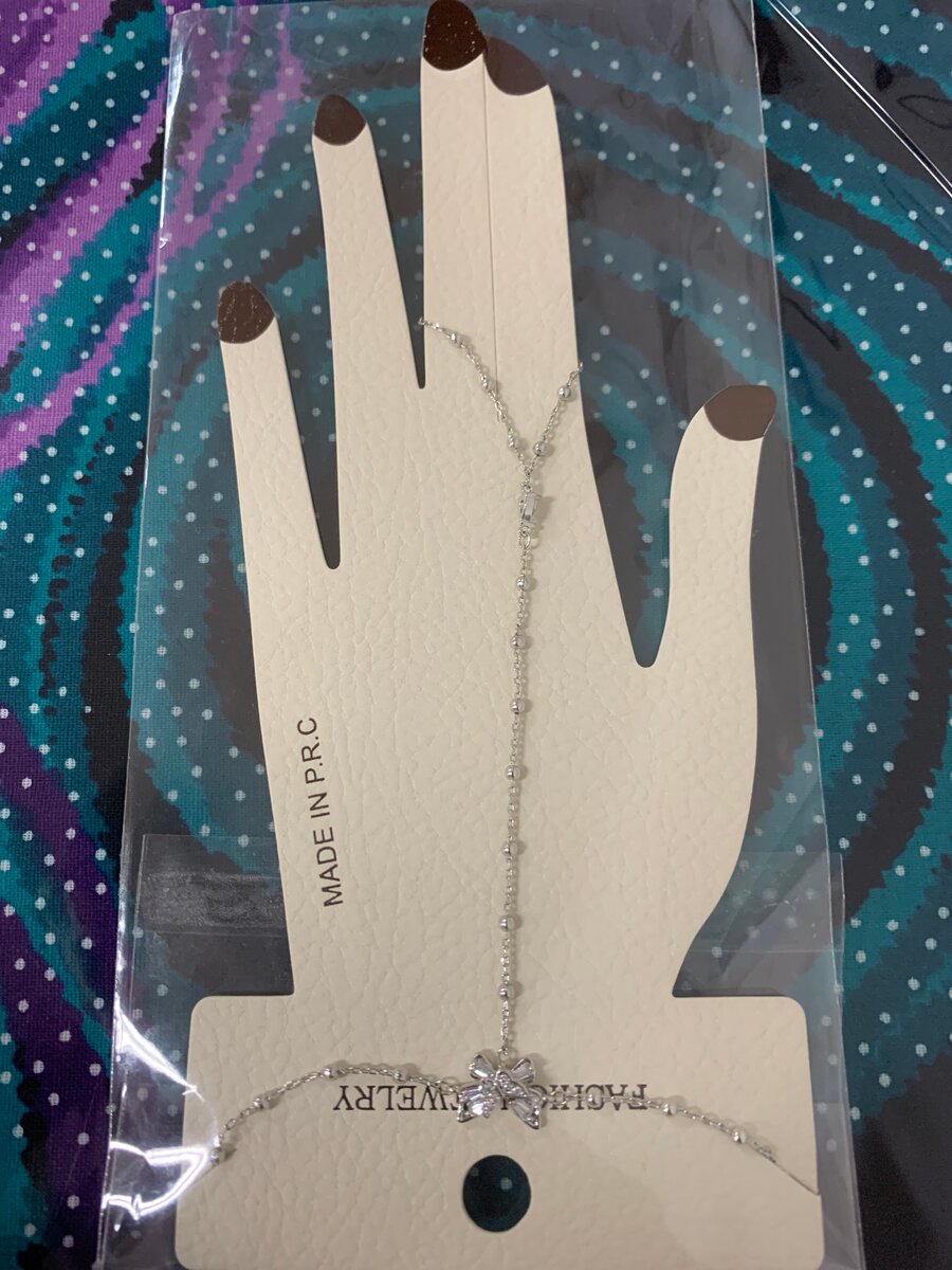 Bracelet bague élégante blaqué