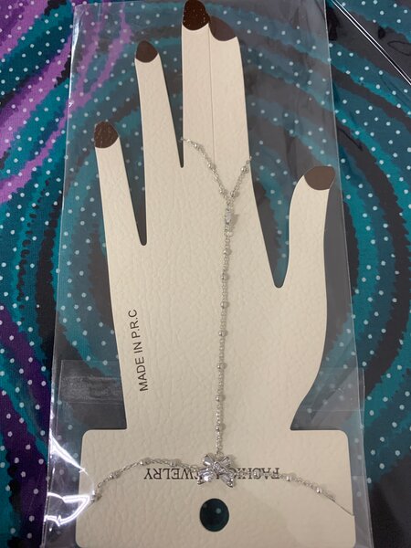 Bracelet bague élégante blaqué