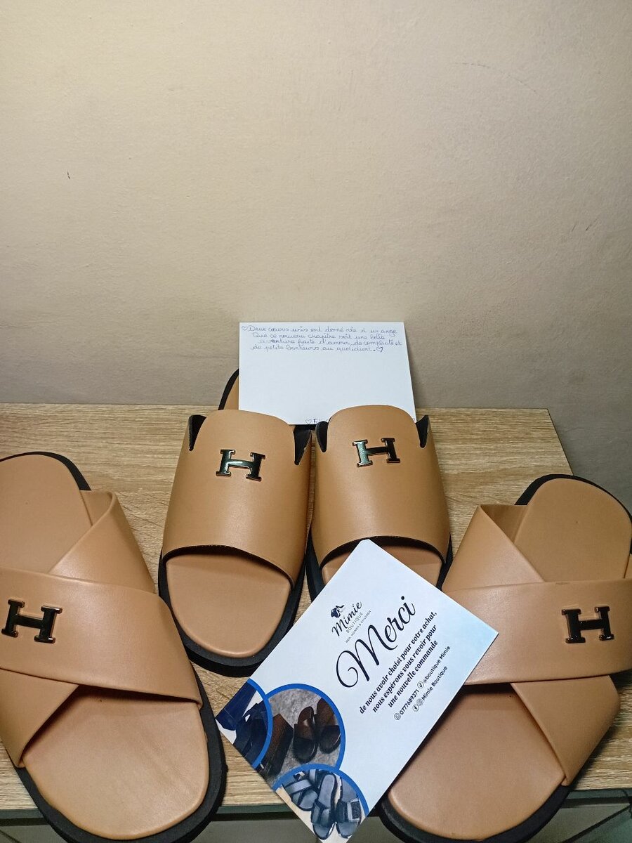 Sandales en cuir mixte