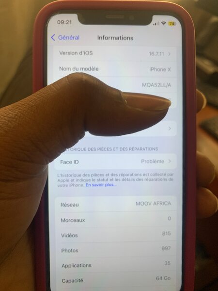 iPhone X 64 Go Blanc