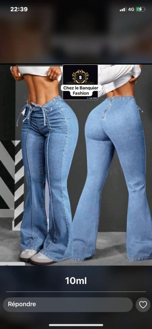 Jeans évasés taille haute