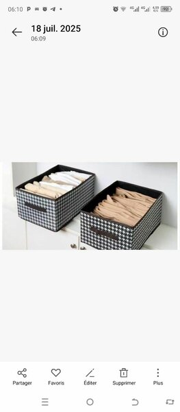 Boîte de rangement pliable