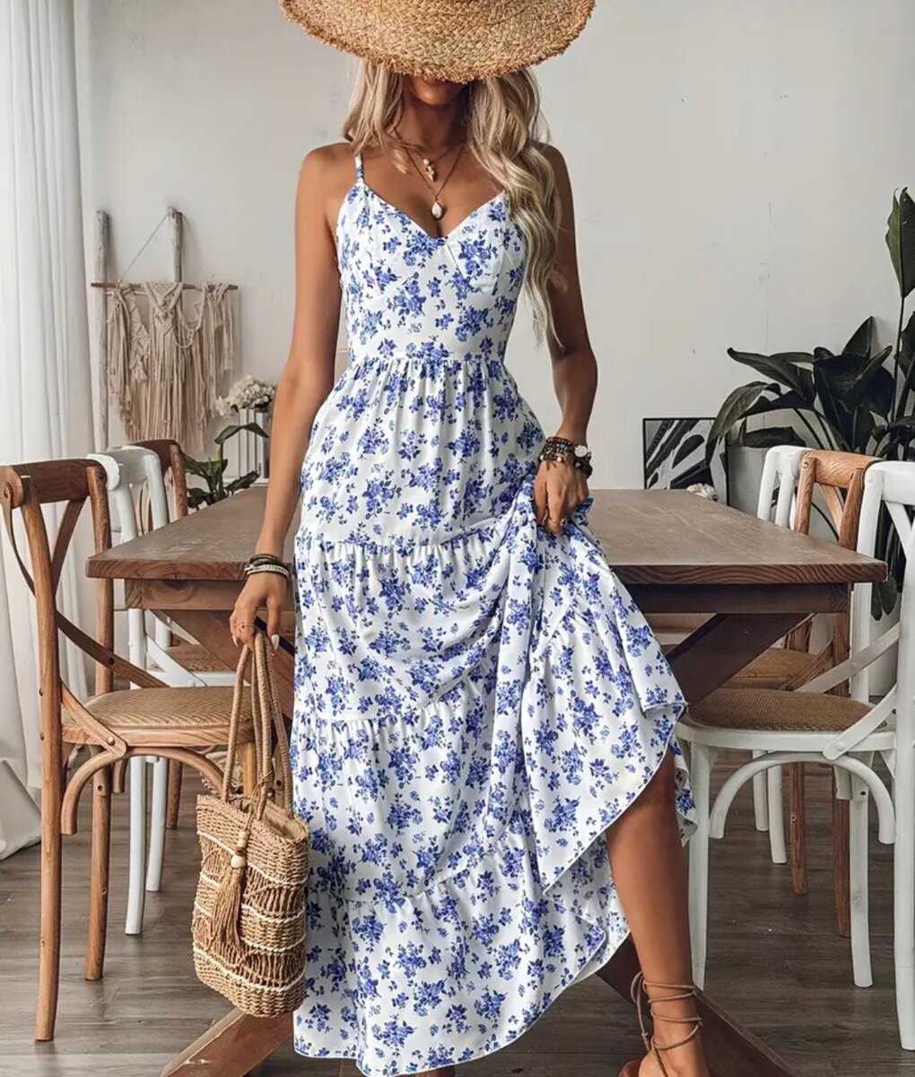 Robe d'été fleurie longue