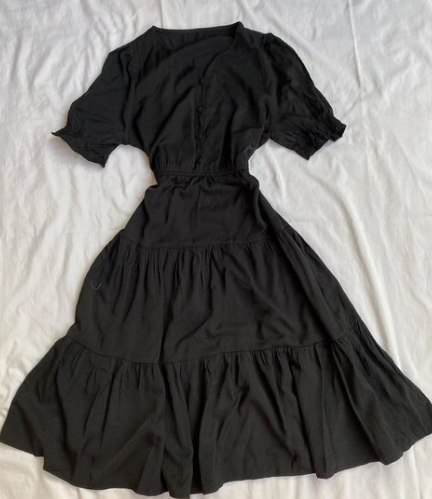 black dress S three tiers