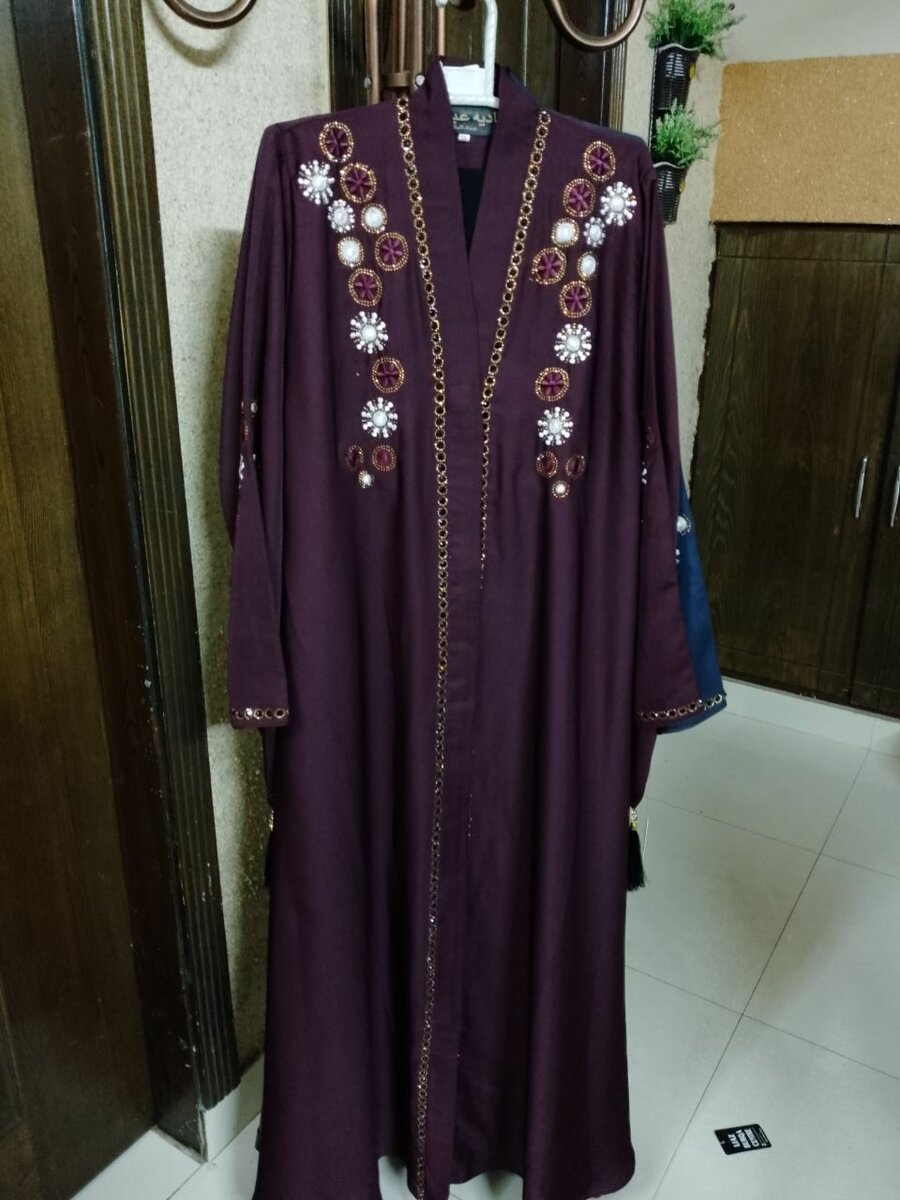 Abayas with embroidery and beaded