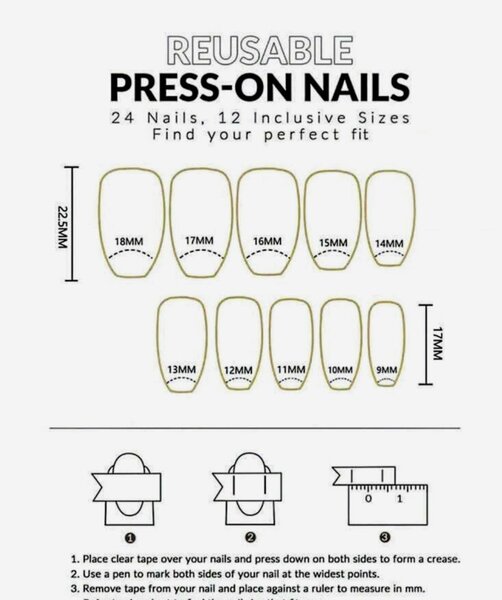 Ongles rouges adhésifs