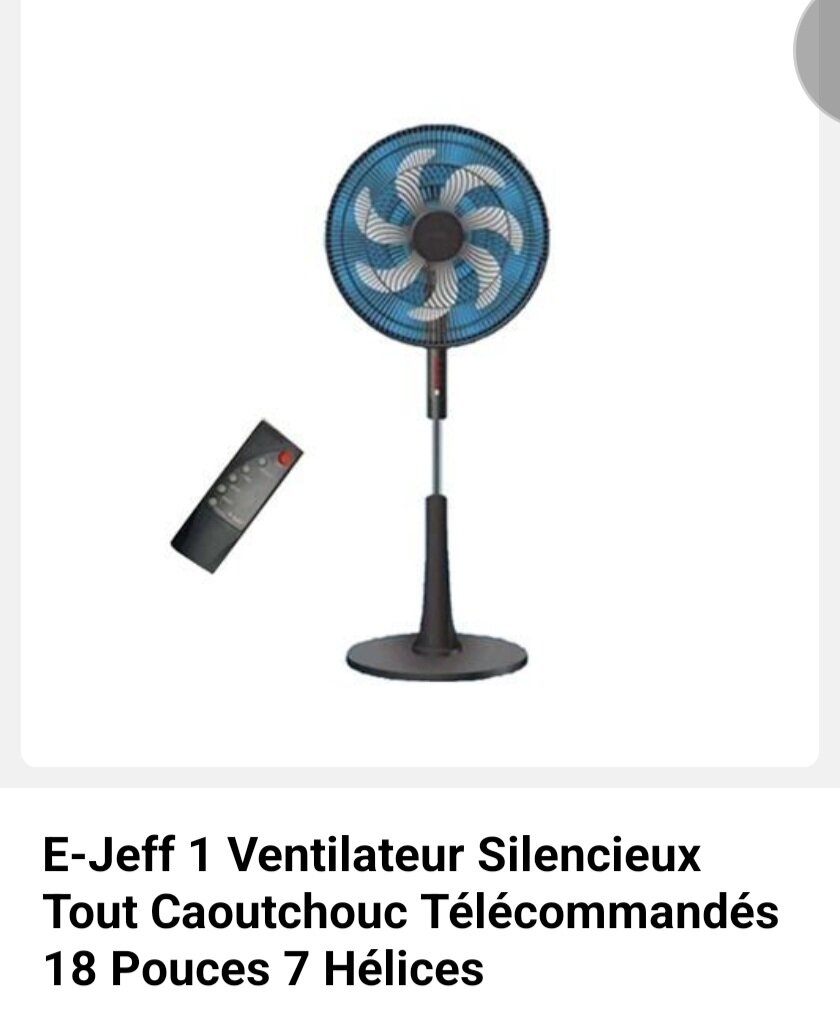 E-Jeff Ventilateur sur Pied Télécommandé