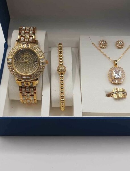 Watch with bracelet and necklace