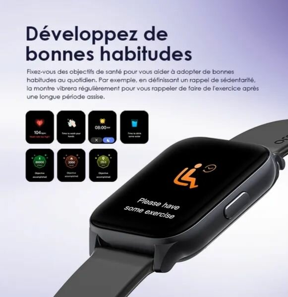 oraimo Watch 4 Plus 2.01 HD IP68 Montre intelligente