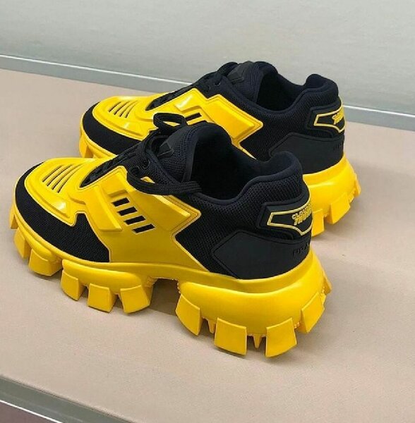 Baskets chunky jaunes électriques