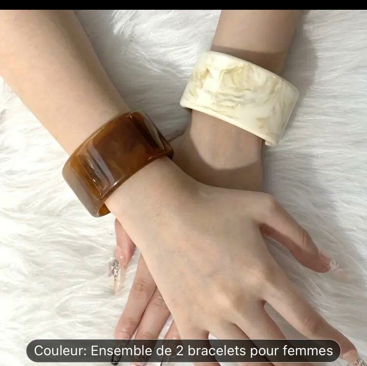 Bracelets en résine élégants